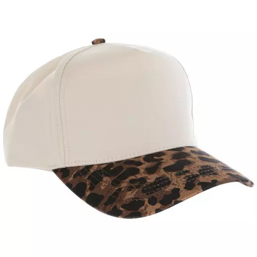 Pretty Girls Hair Embroidered Cheetah Hat